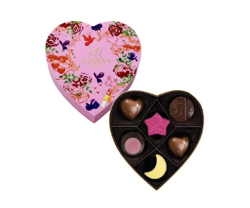 Love Message Chocolate Heart-shaped Gift Box 6pcs